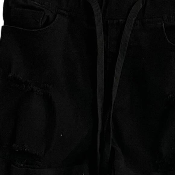 3/$15 Blue Savy Black Distress Black Shorts - Picture 2 of 8